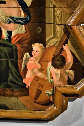 Antiquités - Sainte Cécile et le Concert des Anges, école Vénitienne du XVIIe siècle